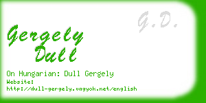 gergely dull business card